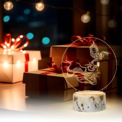 Shree Krishna Design Night Lamp